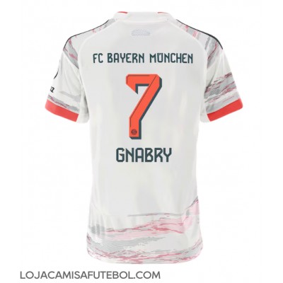 Camisa de Futebol Bayern Munich Serge Gnabry #7 Equipamento Secundário Mulheres 2025-26 Manga Curta Camisa de Futebol Bayern Munich Serge Gnabry #7 Equipamento Secundário Mulheres 2025-26 Manga Curta
